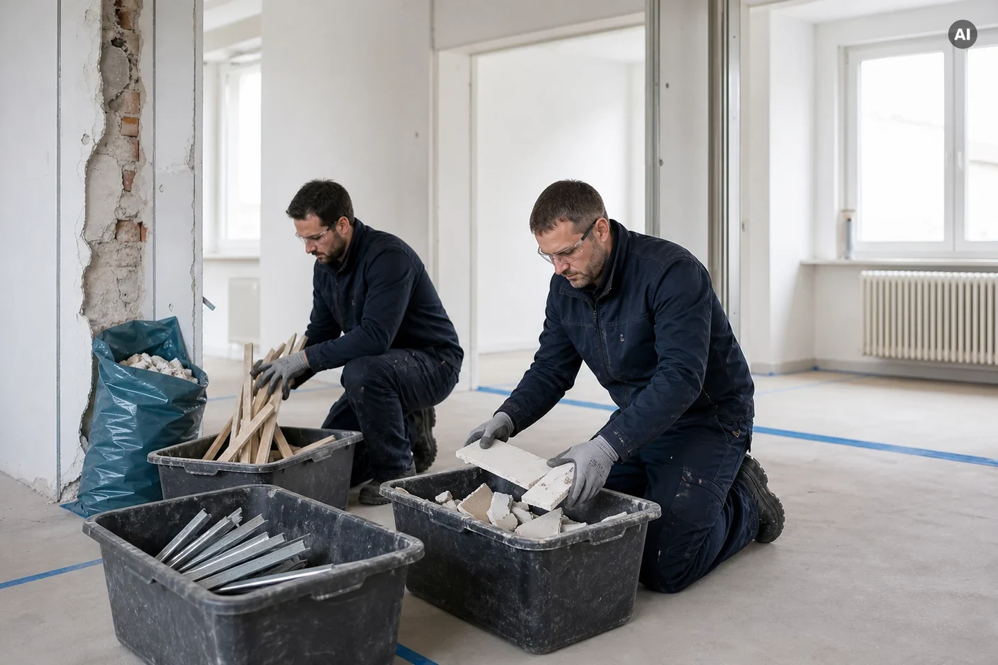 Trennen: Material und Abtransport organisieren